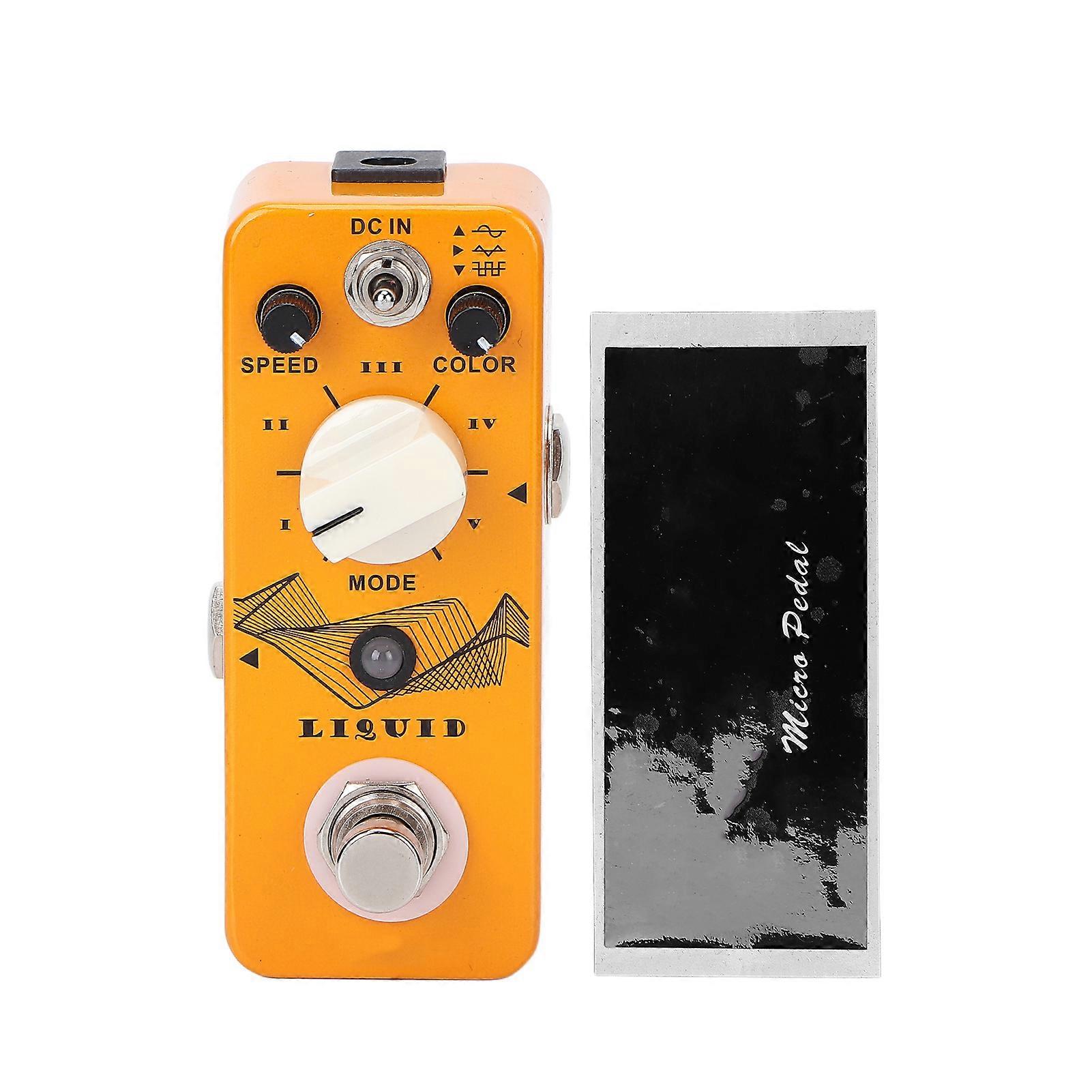 E-Gitarre Phaser Pedal Digital 15 Phaser Töne Monoblock Effekt mit 1/4Zoll o Anschlüssen
