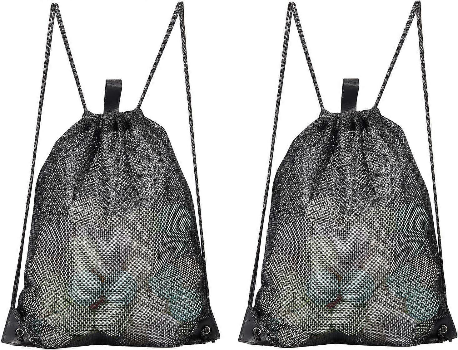2-pack mesh drawstring bags for gym laundry