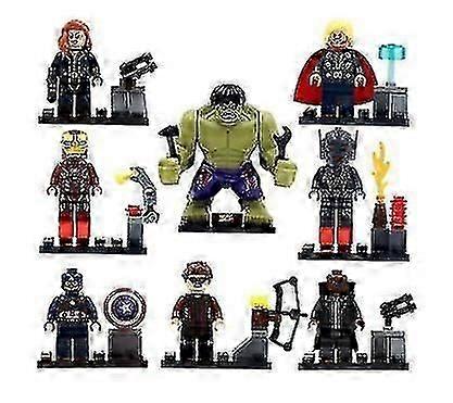 8個アベンジャーズハルクミニフィギュアビルディングブロックおもちゃ.-1a