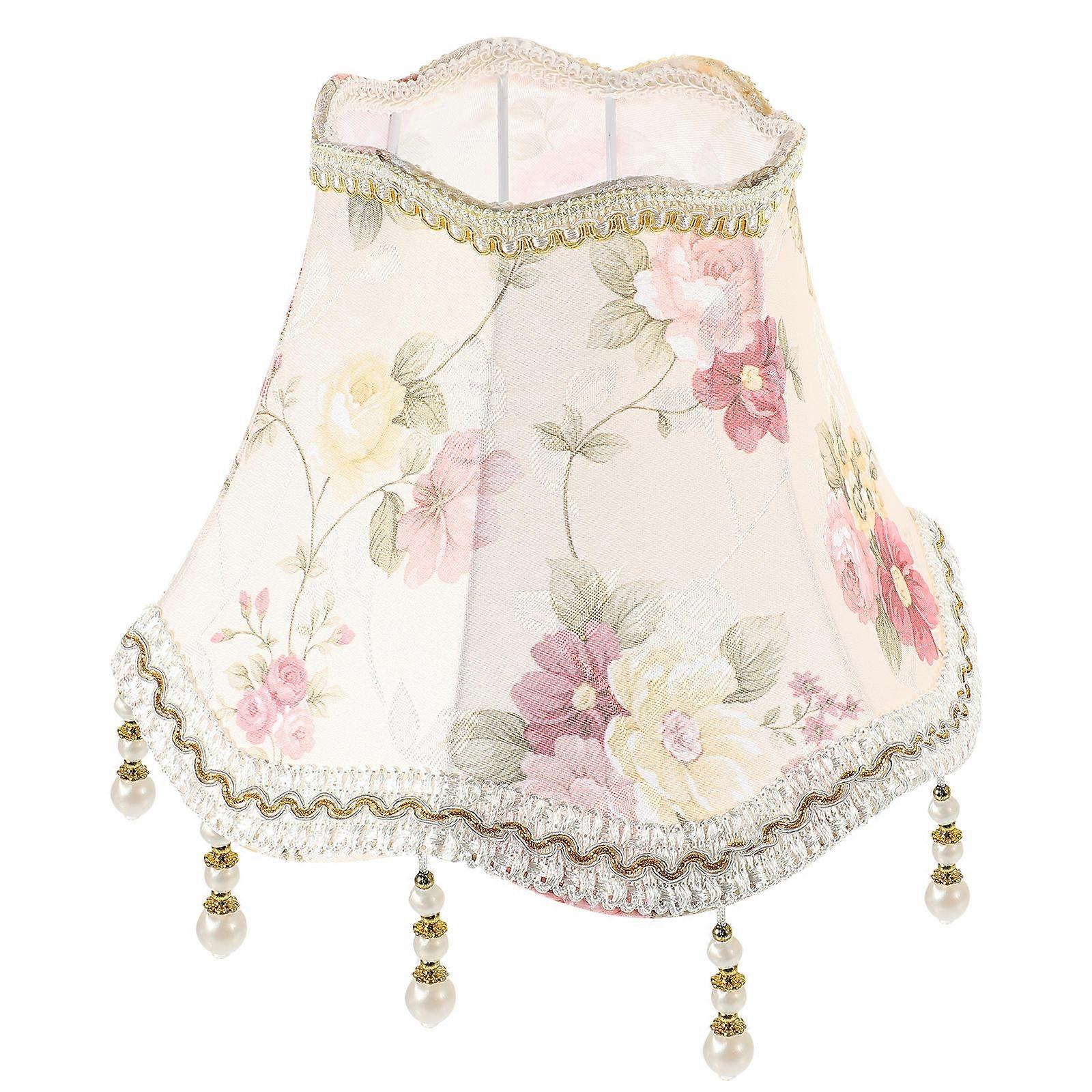 Lampshades For Table Lamps Floral Design Iron Material Home Lampshade Replacement Study 9.8×9.8×7.5in 1Set