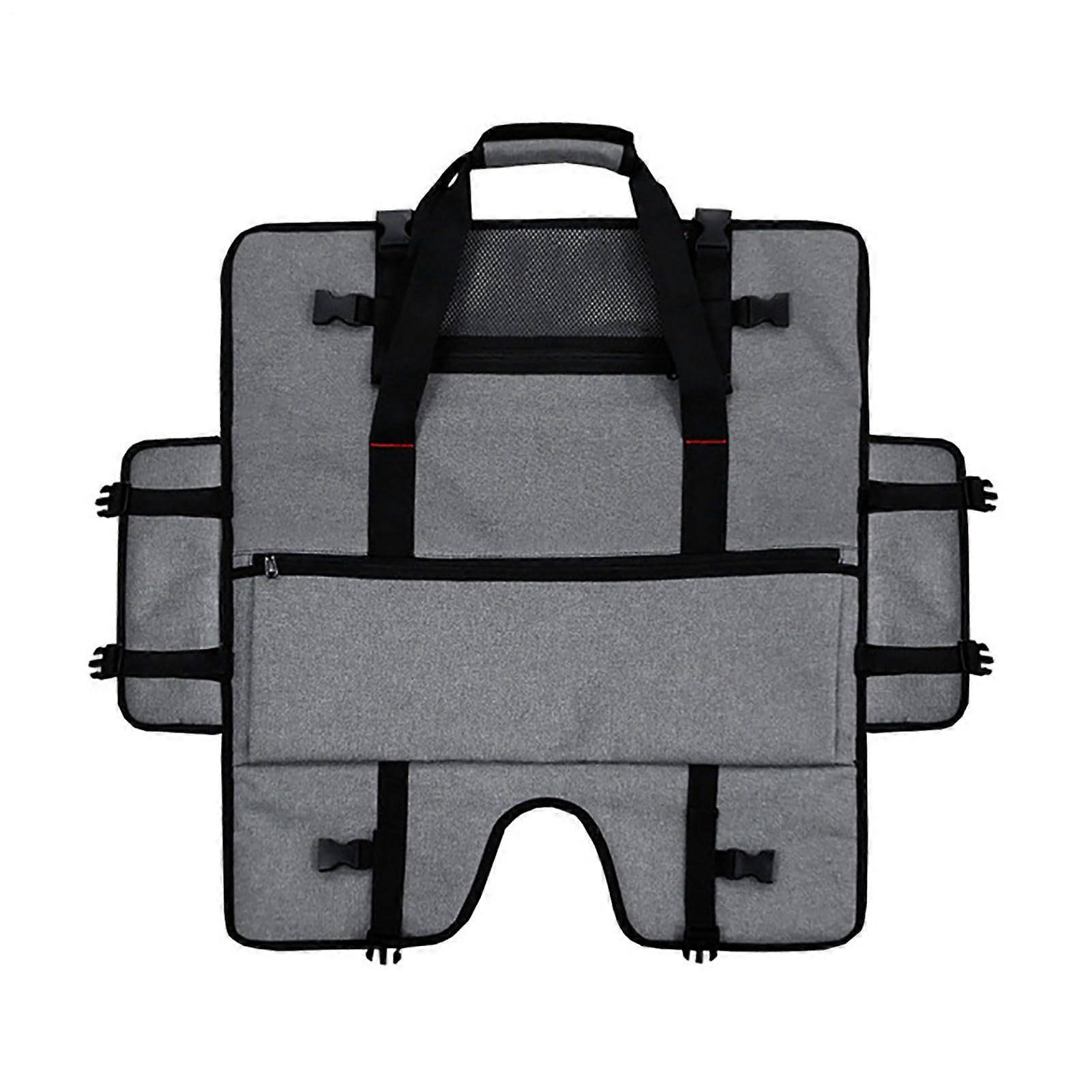 Monitor Carrying Case, Protective Travel Case, LCD Cover, Adjustable Handle, gray