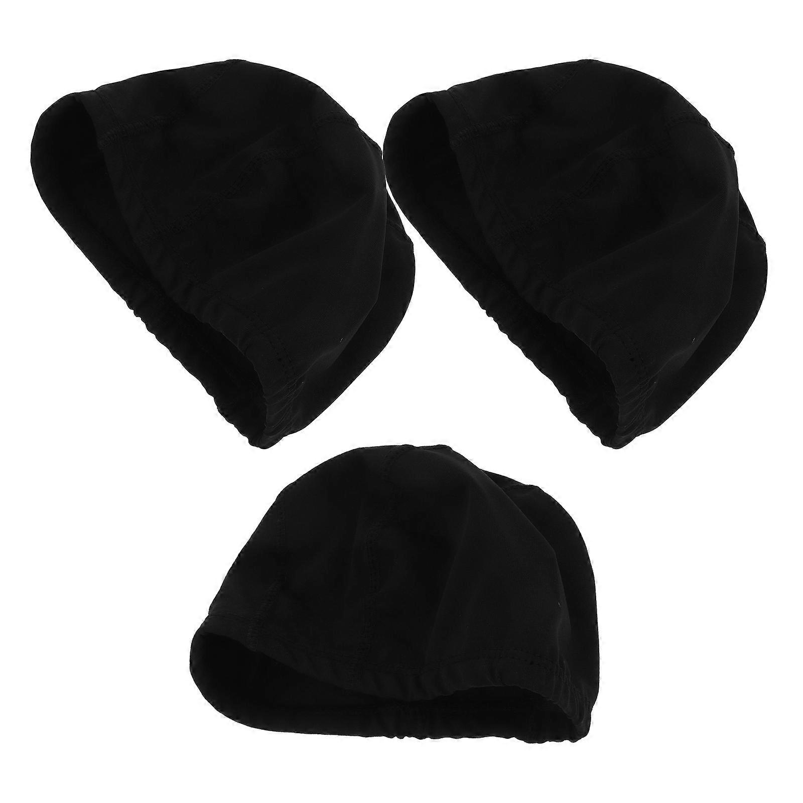 3pcs Quick Dry Elastic Fabric Swim Cap for Youth & Adults – Comfortable Fit for Long or Short Hair, Ideal for Pool & Beach Activities