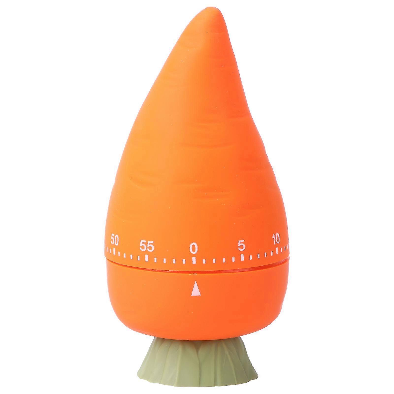 Kitchen Timer for Baking Mechanical Timer Carrot Shaped Home Cooks Orange 5.5X12.4cm No Battery Required 1Pack