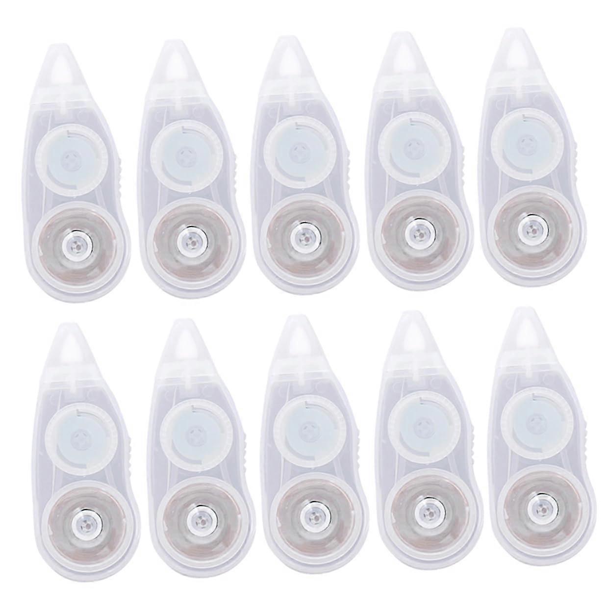 Correction Tape Strips Pack of 10, White, Double-Sided, Double Adhesive, Office and School Stationery, Real Tape