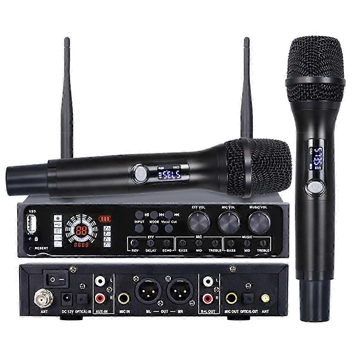 Wireless Microphone System Single Cordless Microphone Set Uhf Professional Dynamic Mic For Karaoke Home Church