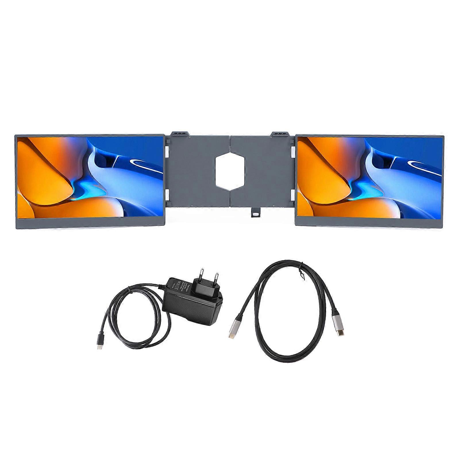 15.6" FHD 1080P Portable Dual Screen Extender for 14-16.1" Laptops - USB-C Plug & Play