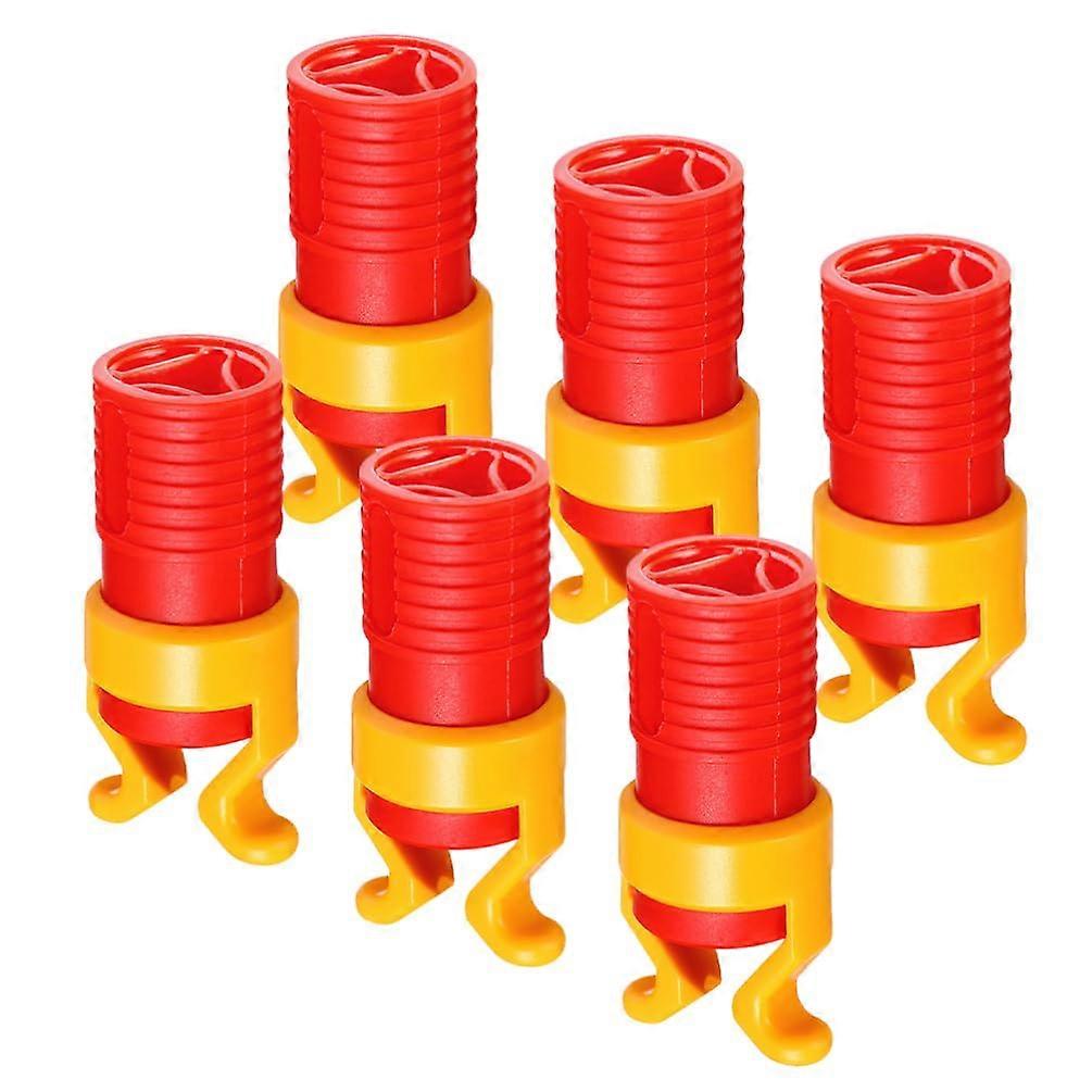 6-Piece Universal Screw Fastening Set Red Woodworking Tool with Screw Holders, Clamps, and Grippers for DIY Projects