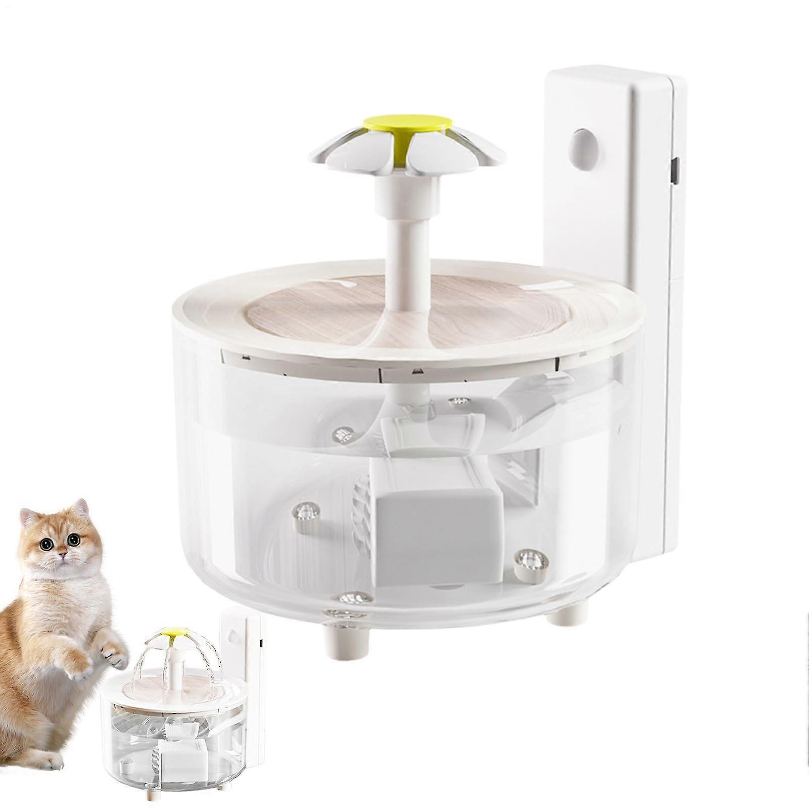 Wireless Cat Water Fountain  1.5L Quiet Pet Water Dispenser with Motion Sensor  Battery/USB Powered