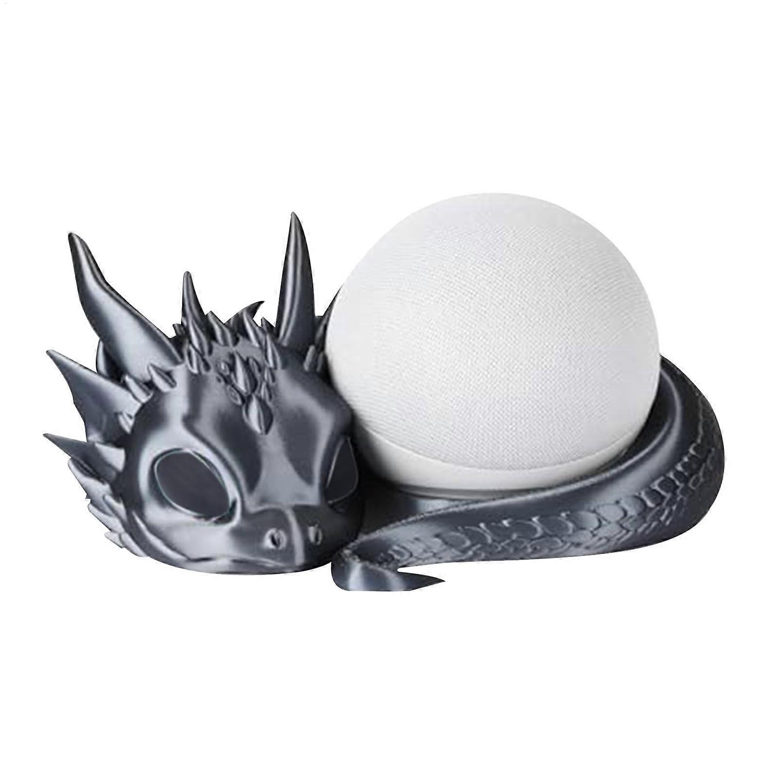 Dragon Stand for Echo Dot 4th/5th Generation, 3D Printed Dragon Speaker Holder, Black Base Bracket for Intelligent Speaker