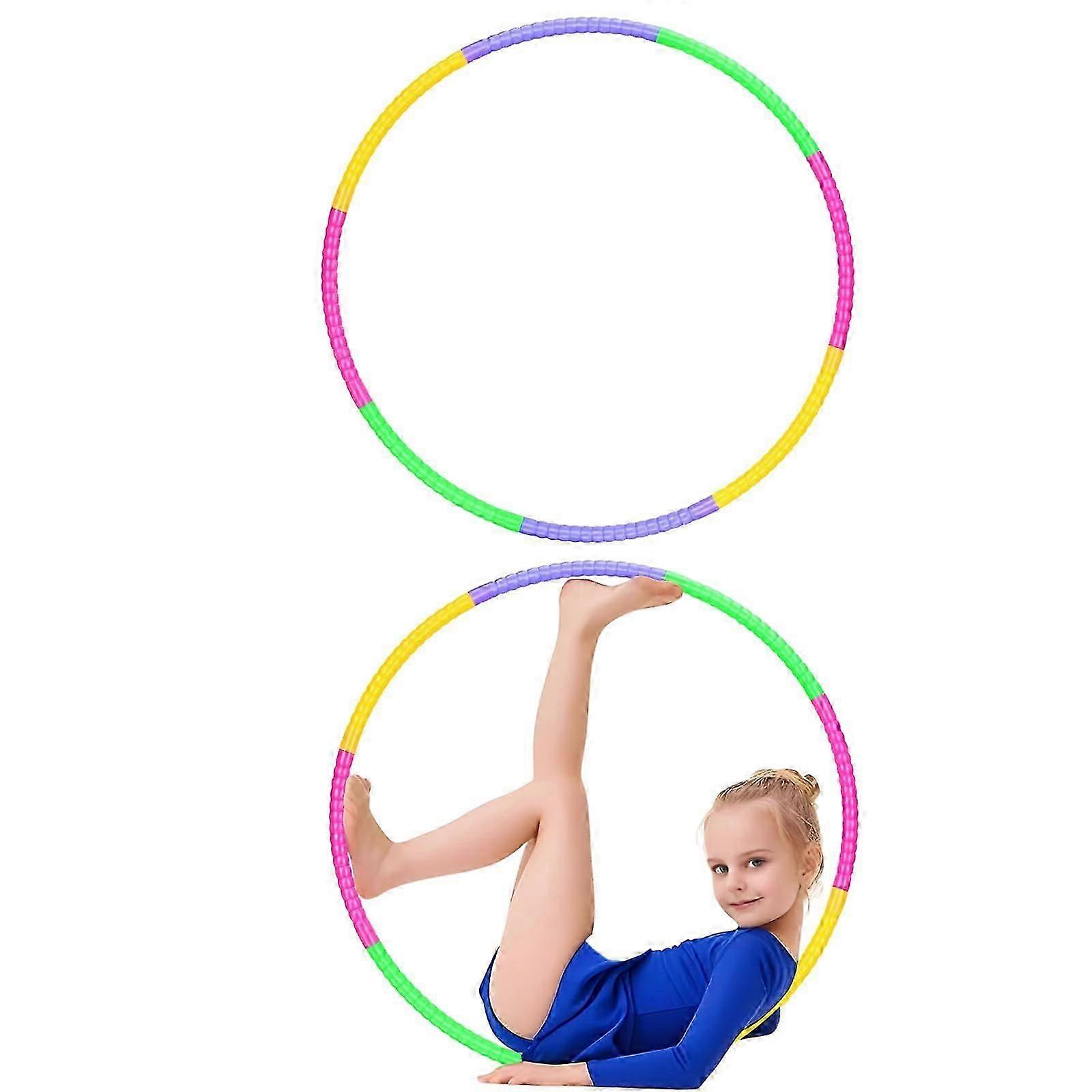s Hula Hoop Set of 2 (58 cm, 100 g) Hula Hoop for 312 Years with 8 Segments Hula Hoop for Outdoor Sports and Family Games