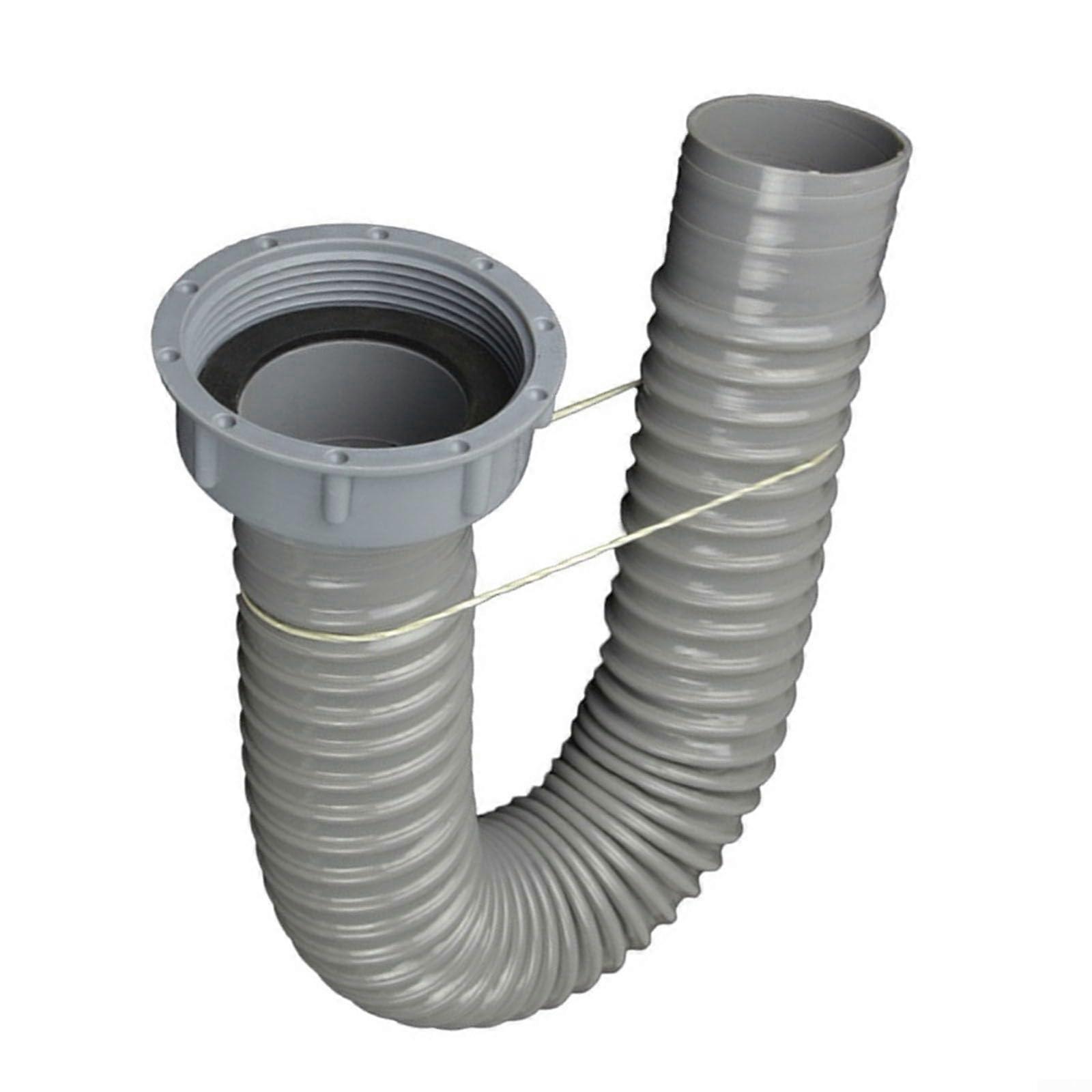 Practical Drain Hose for Kitchen Sinks, 58 mm Outlet with Pre-Installed Rubber Connectors, Durable and Flexible Design