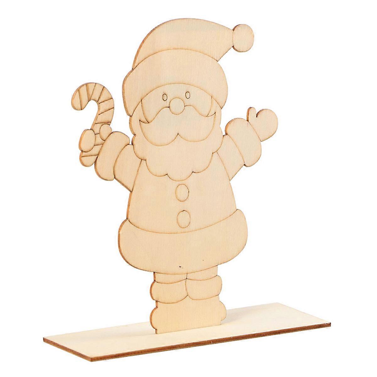 Paintable Ornaments Solid Wood Texture Board For Kids And Older D Users As Desktop Ornaments 15x13x0.2cm 2Pcs