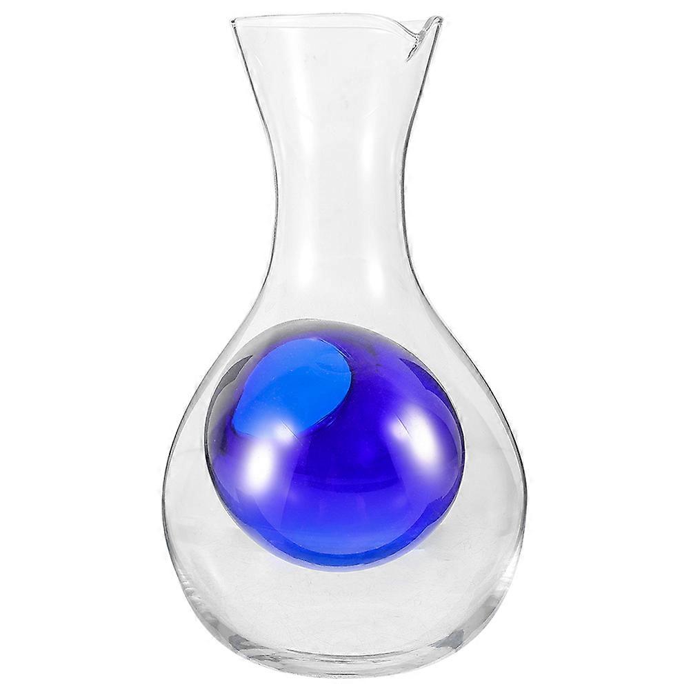 Glass Wine Decanter with Hollowed Sake Cup – Multi Functional Design for Home Bar and Restaurant Use, Ideal for Pouring, Mixing, and Cooling