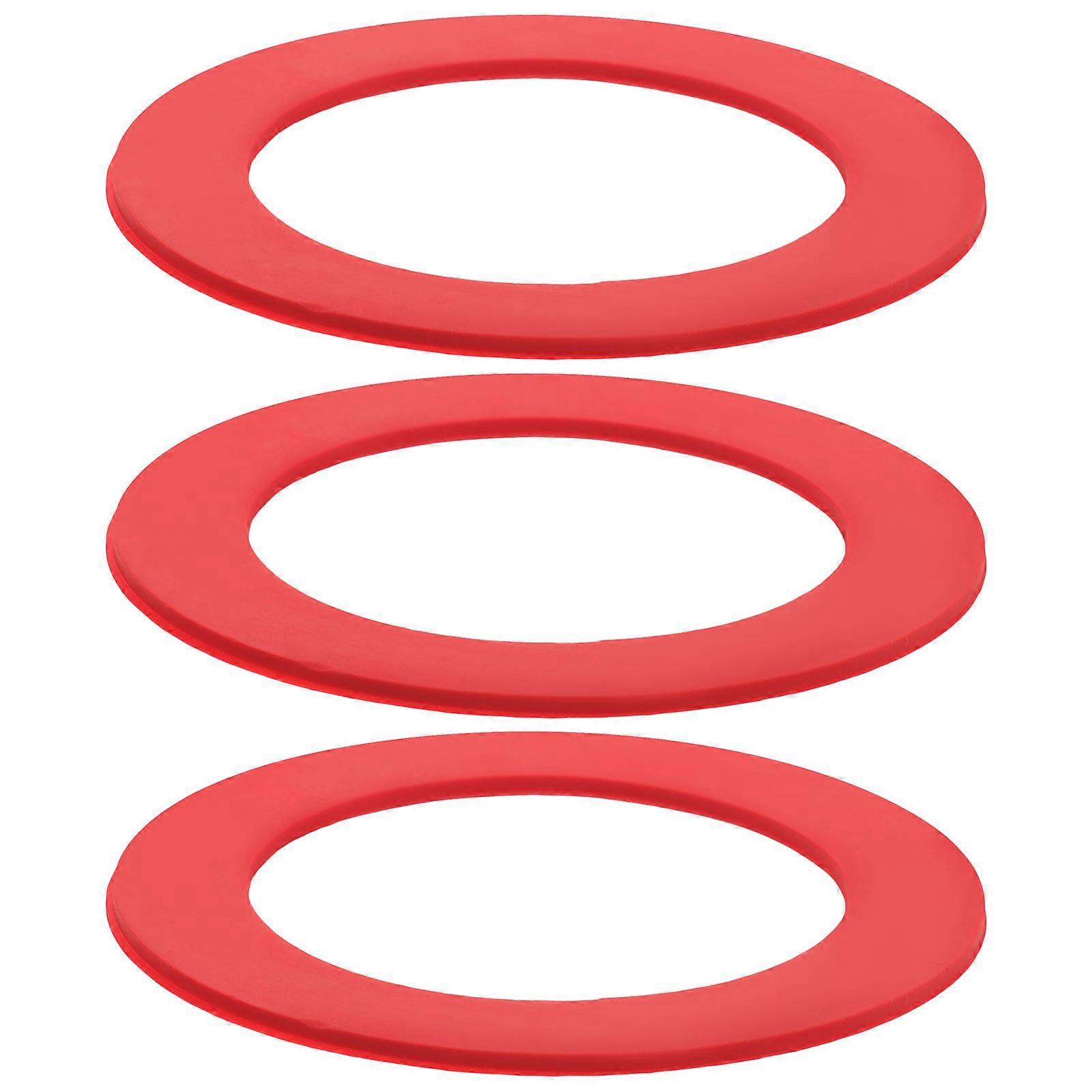 Toilet Tank Valve Washer in Red Rubber for Decorative Use with Excellent Sealing 3 Pieces