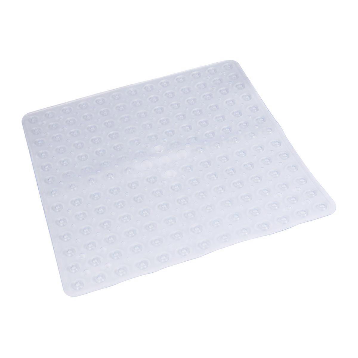 PVC NonSlip Bath Mat with Suction Cups for Bathroom Use Transparent Comfortable Shower Floor Mat 24x36 Inches