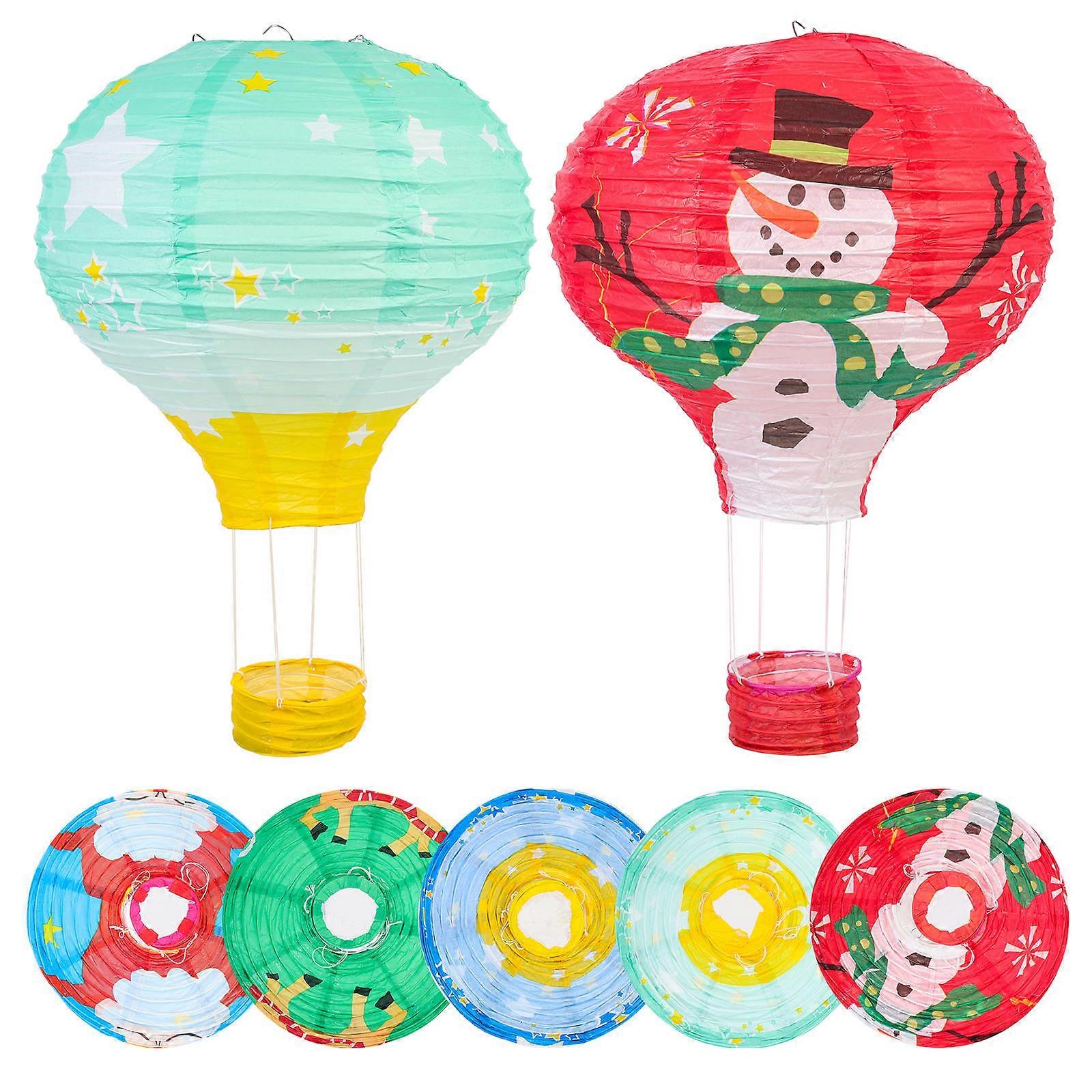 Hanging Party Paper Lanterns Birthdays Decorative Indoor 30CM Snowman 5Pcs