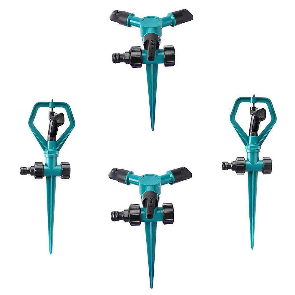 Automatic Rotating Sprinklers for Garden with Adjustable Nozzles Blue ABS 4 Pcs