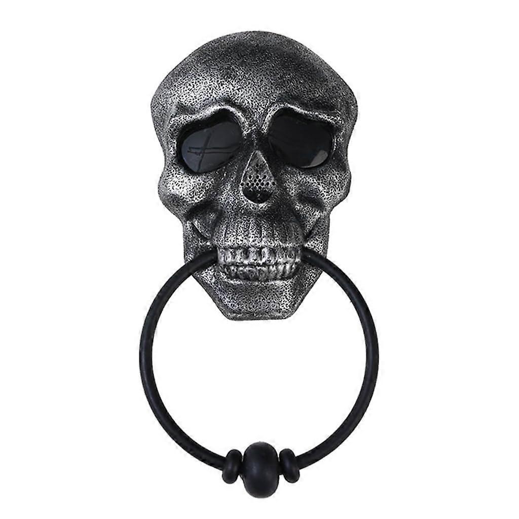 3D Skull Door Knocker, Gothic Style Hanging Door Knocker, Party Bar Decor Accessory