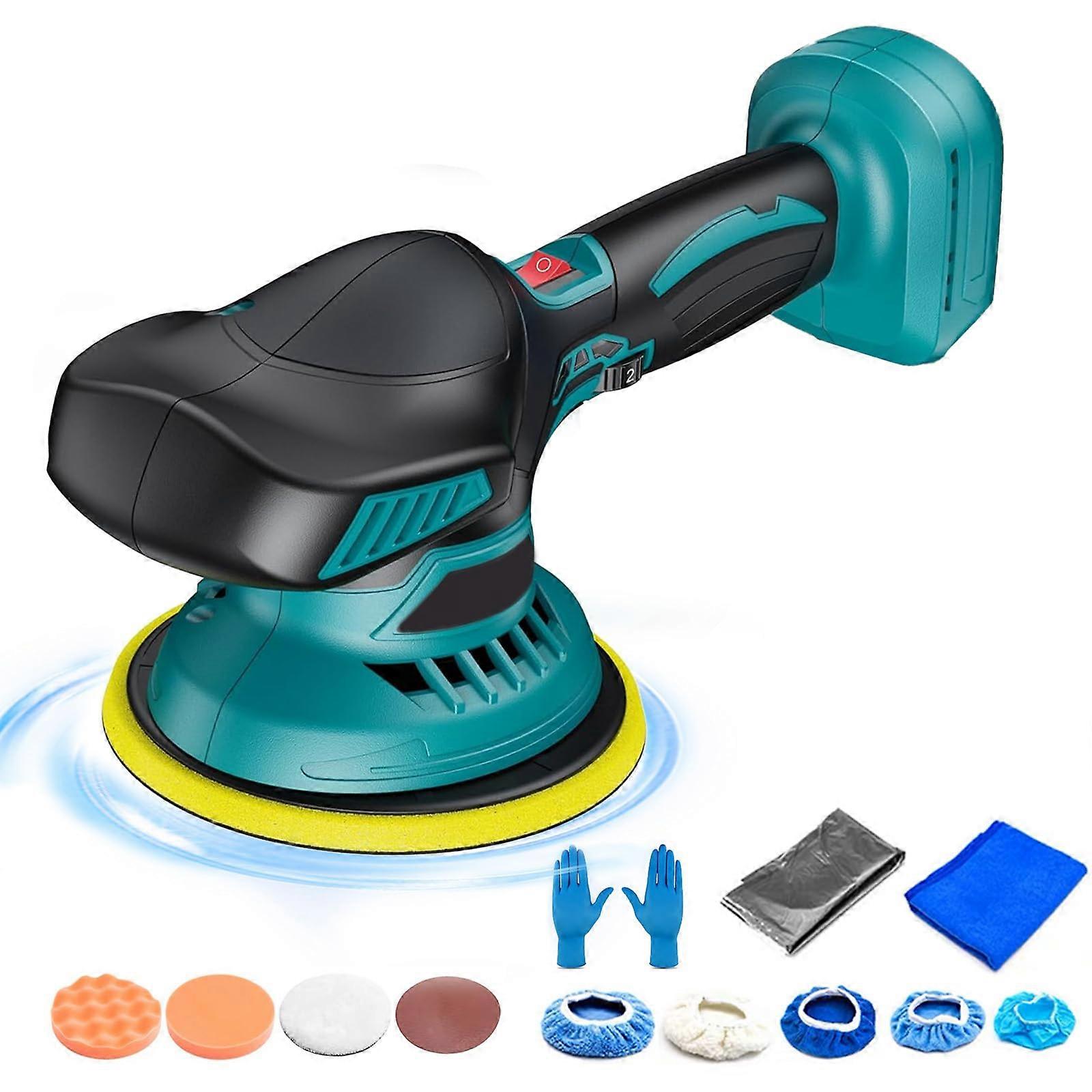 Battery Polishing Machine, Compatible with Makita BL1840 BL1850b, 21V Eccentric Polisher