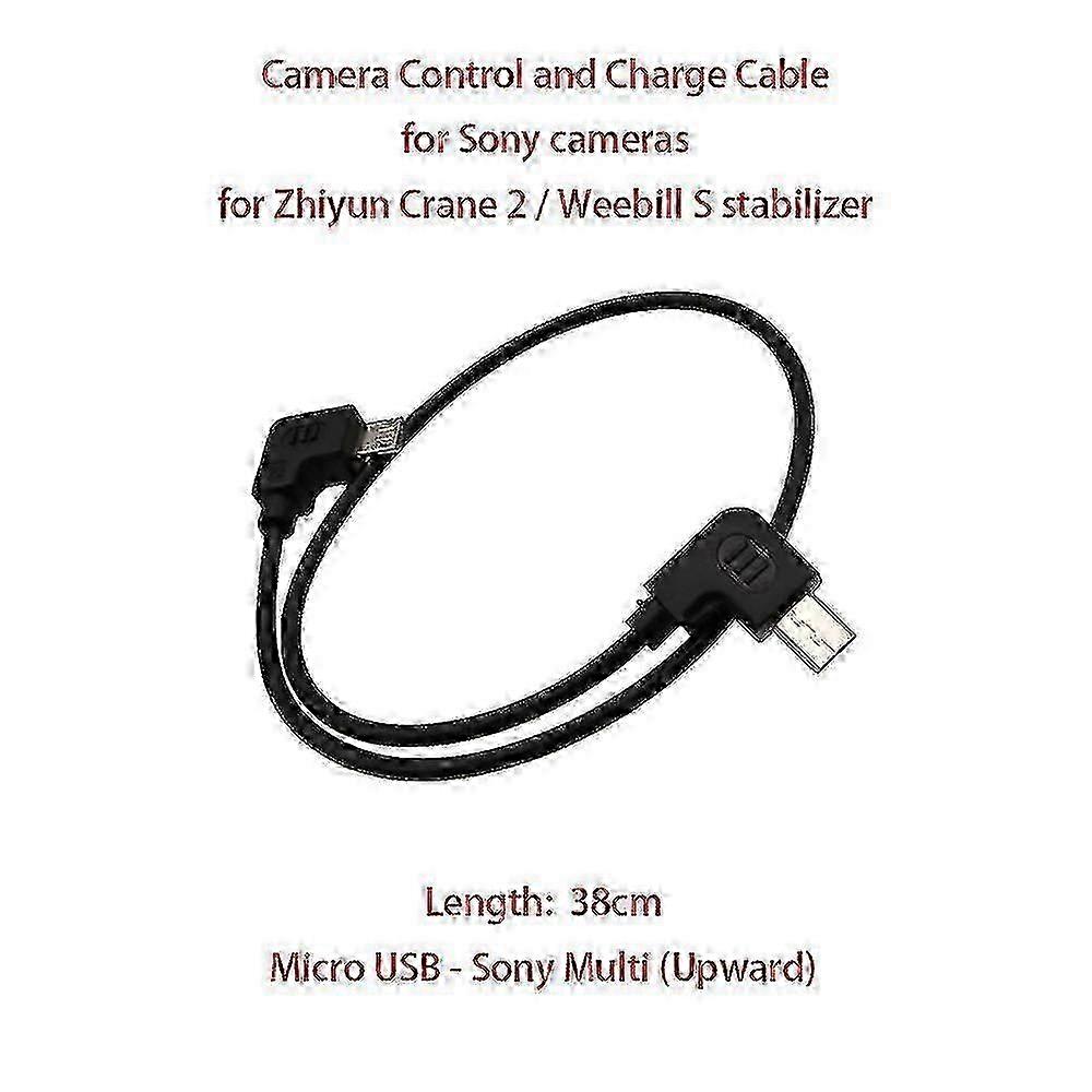 For Zhiyun Crane 2 / Weebill S Stabilizer To Sony Cameras , 38cm Control And Charge Cable Micro Usb To Multi ( Upward ) Edition 0722