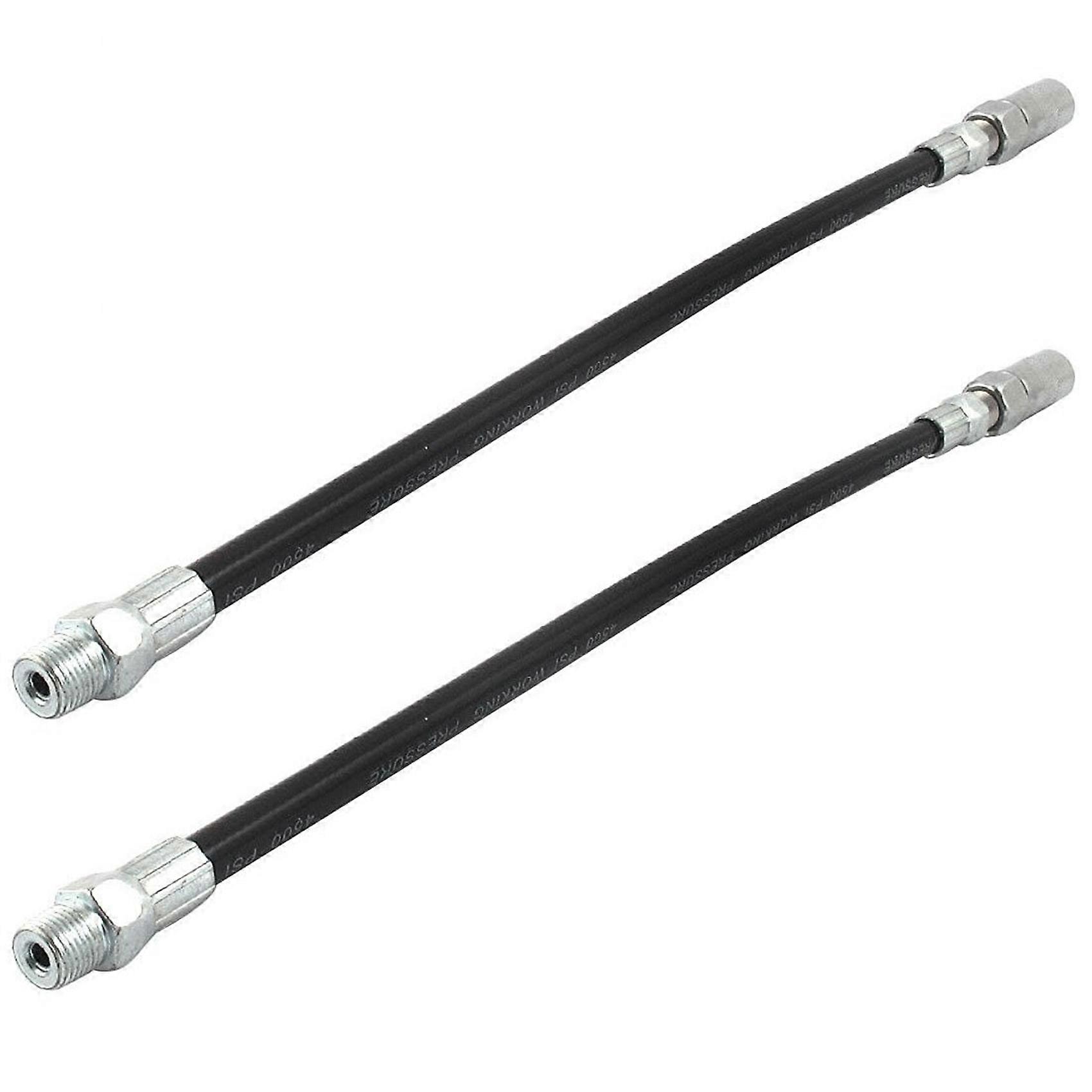 2pcs 13.4 inch Flexible Extension Grease Hose 4500PSI 1/8 inch Thread