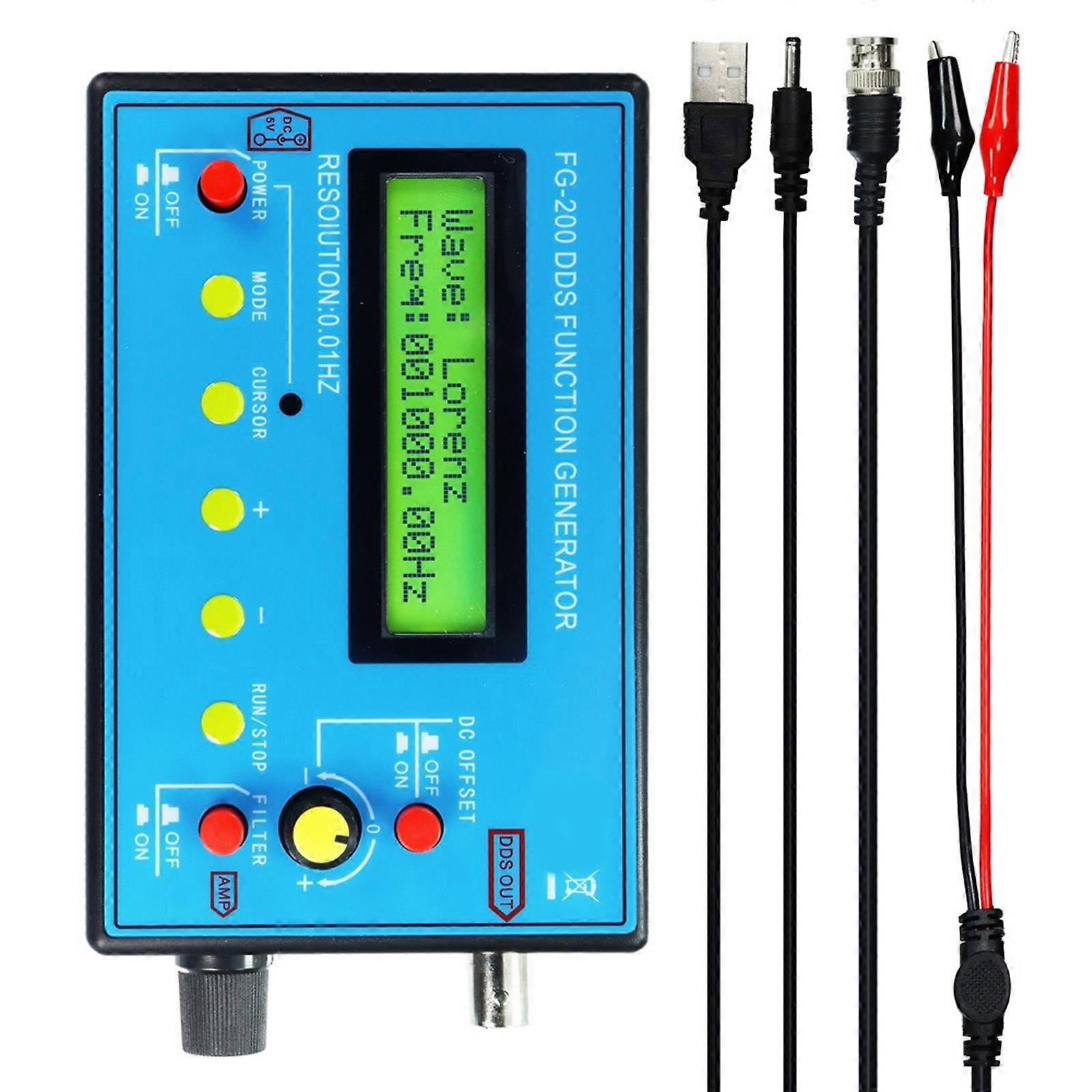 Upgraded DDS Signal Generator Counter,High Precisions 2 Channel Arbitrary Waveform Function Generator Frequency Meter Multicolor