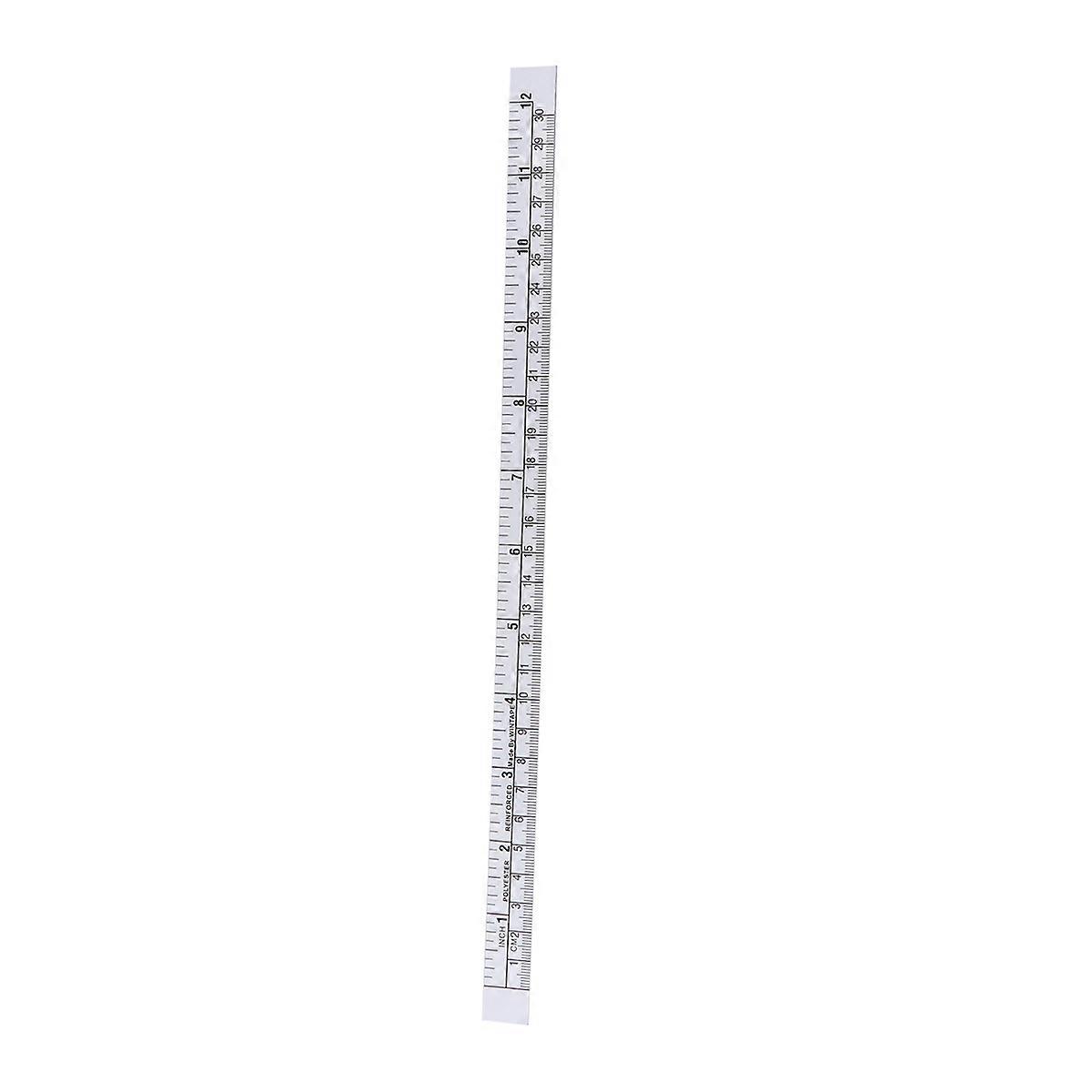 Self Adhesive Measuring Tape for Home Use Made of Synthetic Material 12 Inches Length 16mm Width Silver
