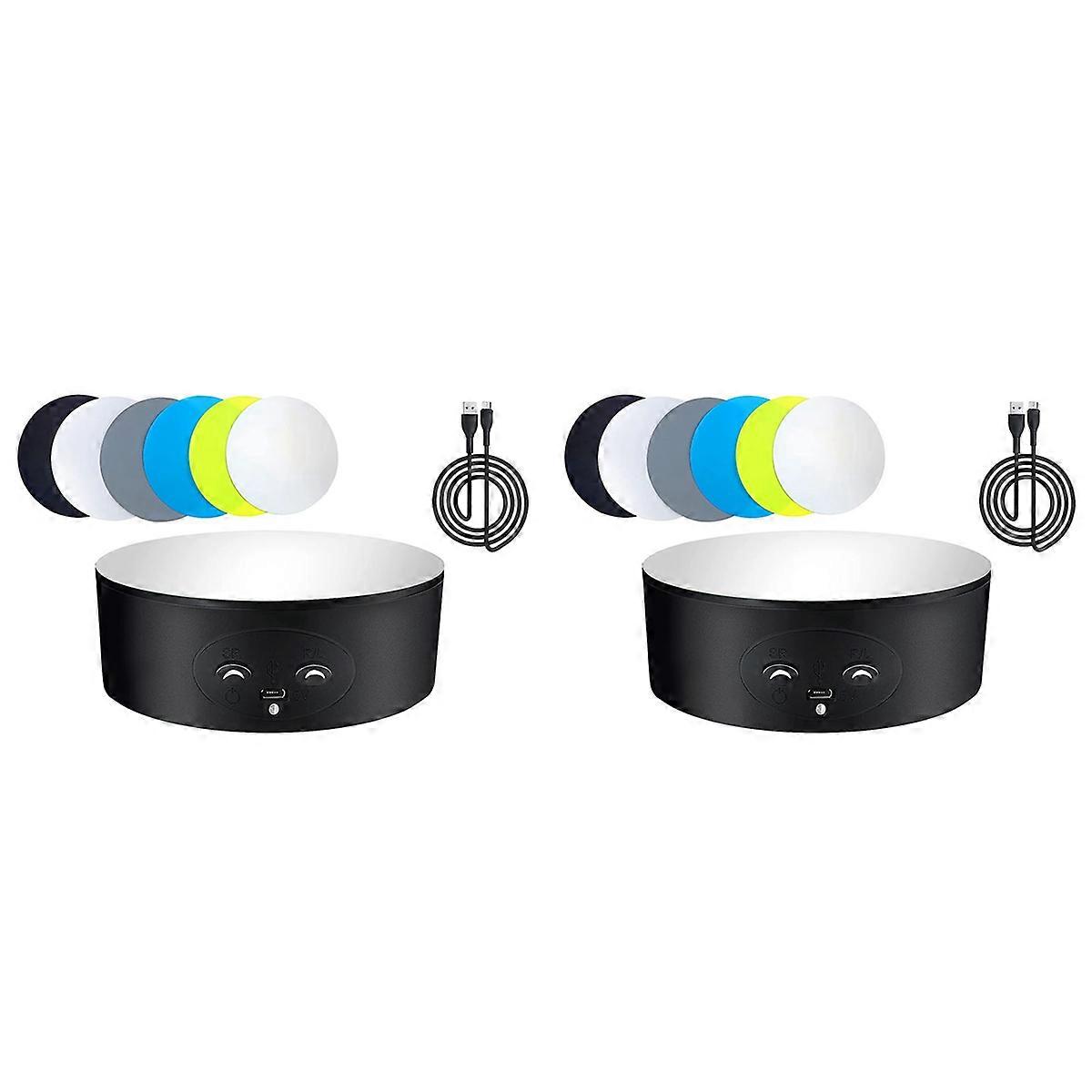 2X Rotating Display Stand, 360 Degree Automatic Mute Turntable for Photography Display,Figures Colle