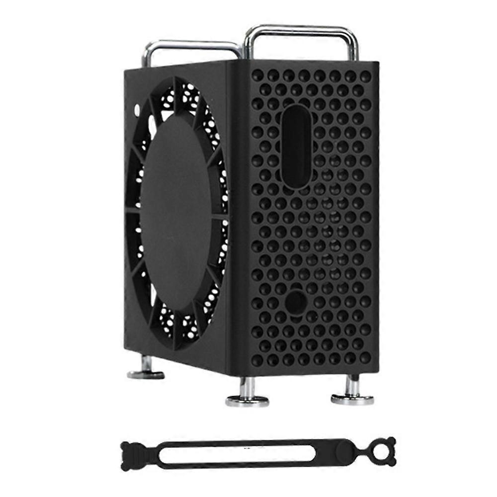 For Apple Mac Mini M4 M4 Pro Protective Case Anti Drop Cooling Shell with Cable Silicone Ties