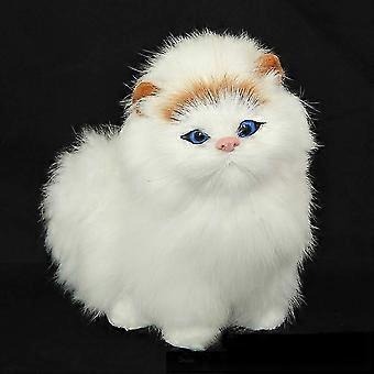 Simulation Katze Spielzeug Plüsch Simulation Tiermodell Kindergeschenk Realistisches Plüschtier Katze Kätzchen Plüsch niedliches Spielzeug