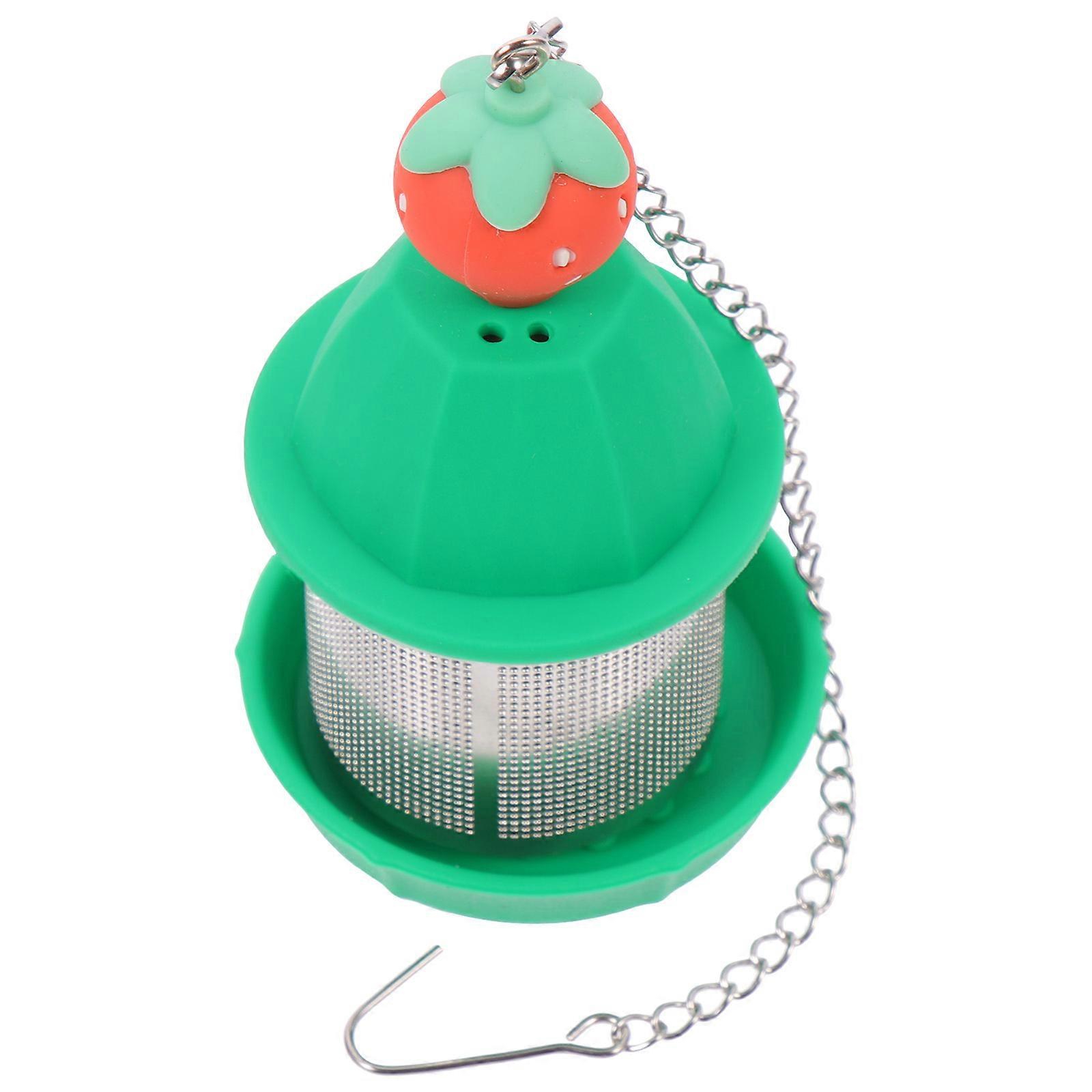 Tea Leaf Steeper Fine Mesh Infuser Restaurant Use Green Color Separating Solids from Liquids 1Set