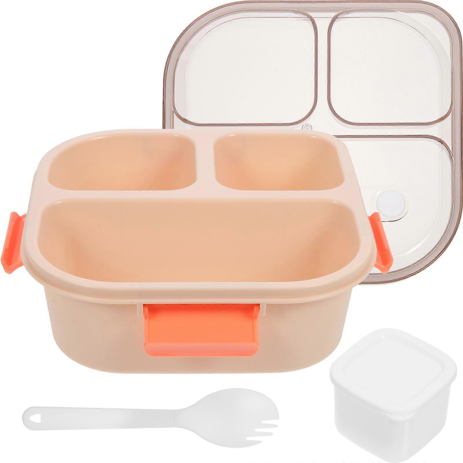 Multi Color with Three Compartments for Portable Lunch Storage Plastic Food Containers