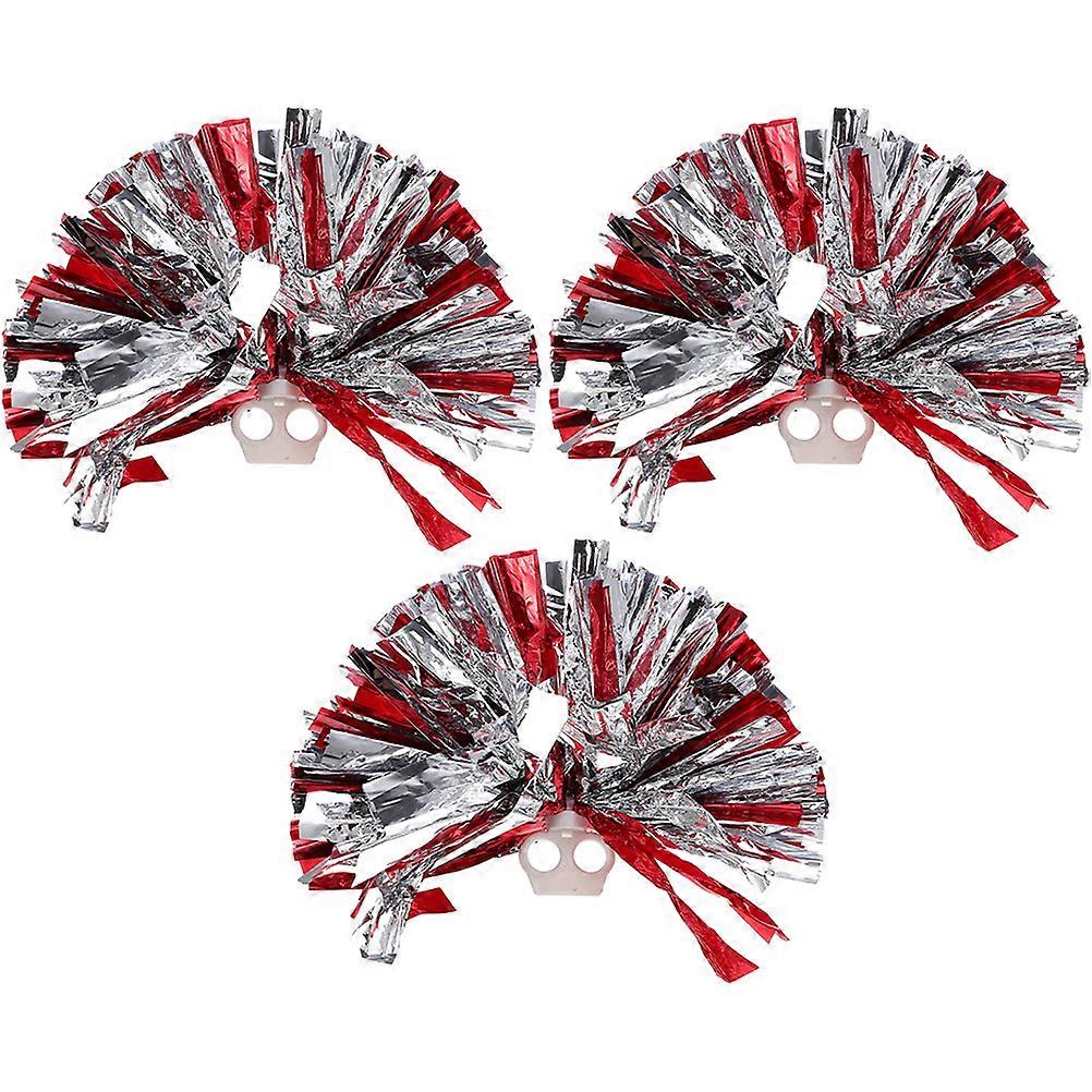 Durable Plastic Pompoms Cheering Accessories Round Shape Dancing 30.00X30.00X30.00CM 3Set