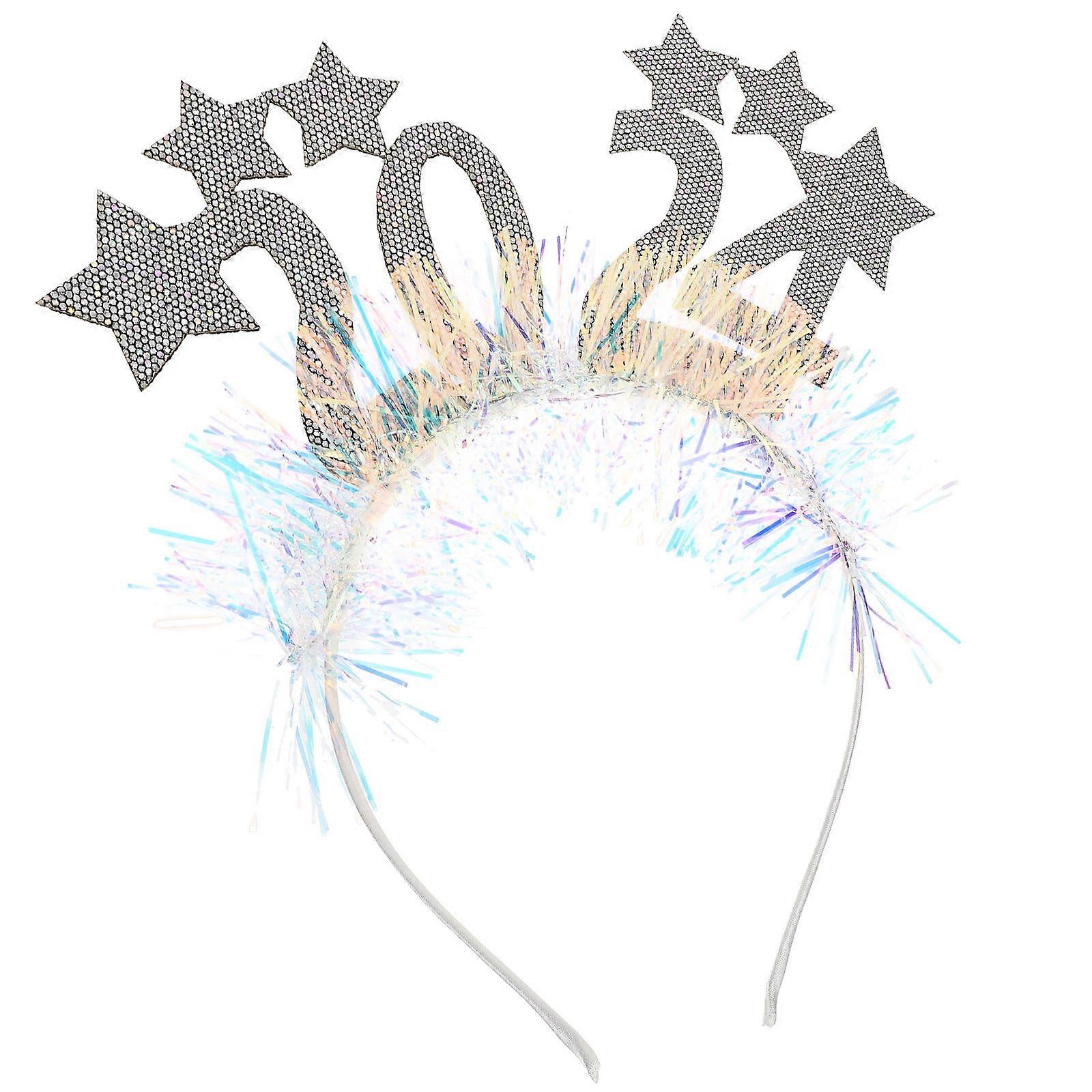 It looks like you're describing a product listing for a **holographic star headband** often used as a festive accessory. Here's a polished and