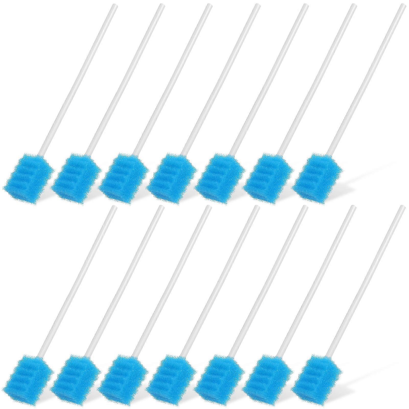 100 Pcs Oral Care Sponge Sticks for Elderly Use Assorted Color Effective Cleaning Mouth Swabs 5.9