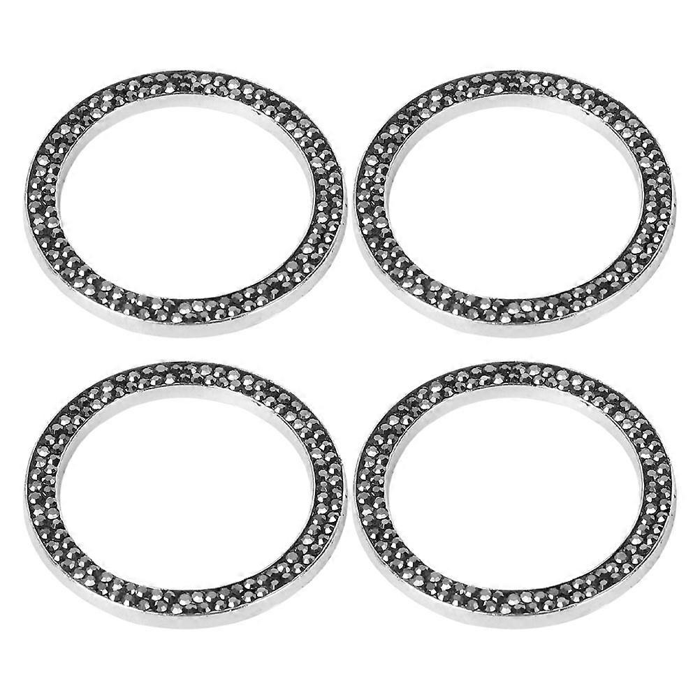 Sparkling Rhinestone Car Engine Start Ring   Crystal Ignition Button Cover with Quick Start Function, Elegant Bling Decoration for Women's Car