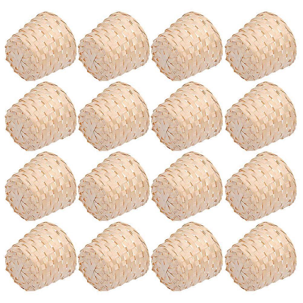 16 Pack Woven Snack Storage Baskets, Floral Design, Multi Use for Parties, Home Organization & Rustic Decor, Ideal for Weddings and Gatherings