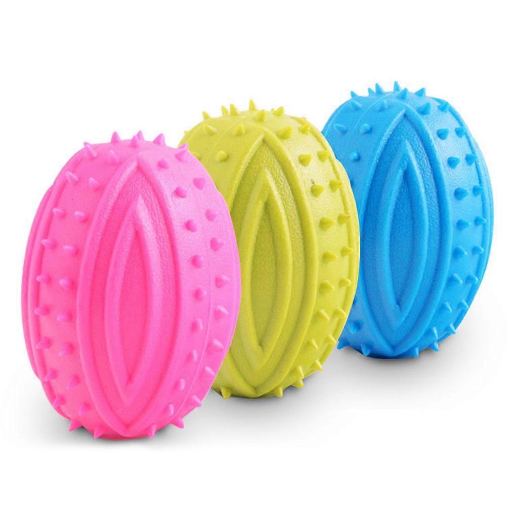 Chewable Squeaky Toy Rugby Shape Dog Toys Indoor .00X6.50X6.50CM Assorted Color Weather Resistant 1Pack