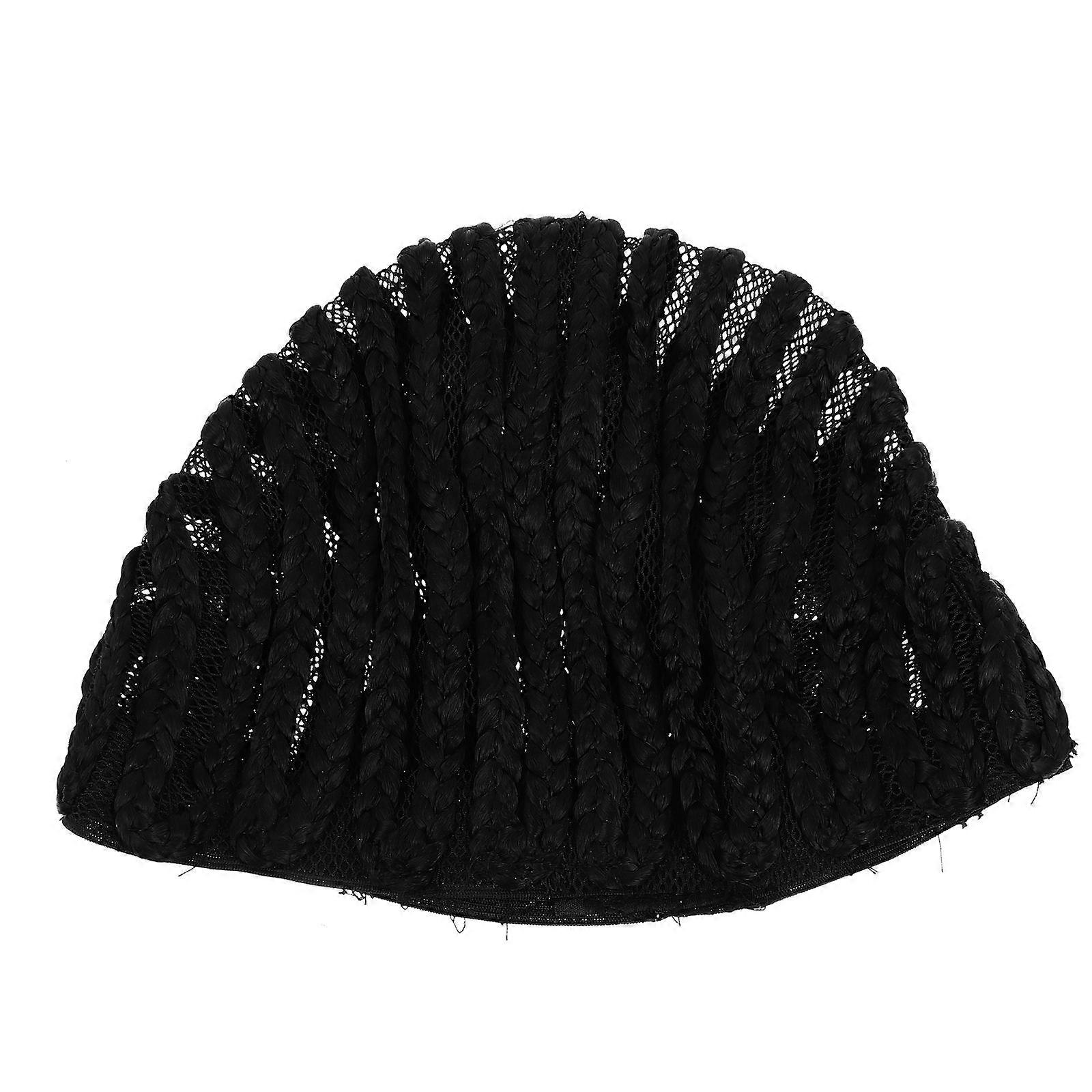 Hair Mesh Wrap Adjustable Crotchet Cornrow Wig Net Liner For Everyday Use Black 1Pcs