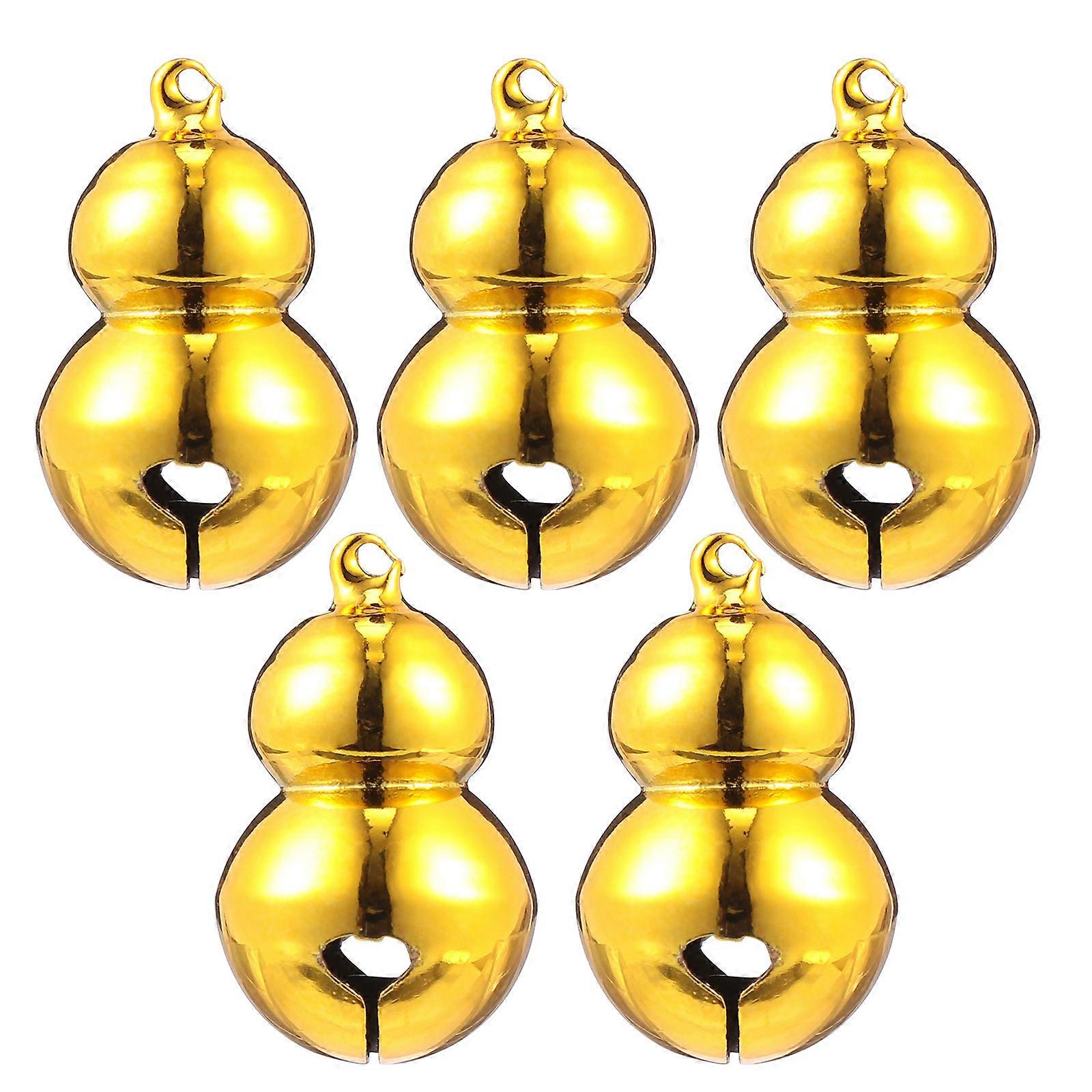 5pcs Gourd Bells for Pet Accessories DIY Craft Charms Christmas Ornaments Keychains Wind Chimes Pet Bells