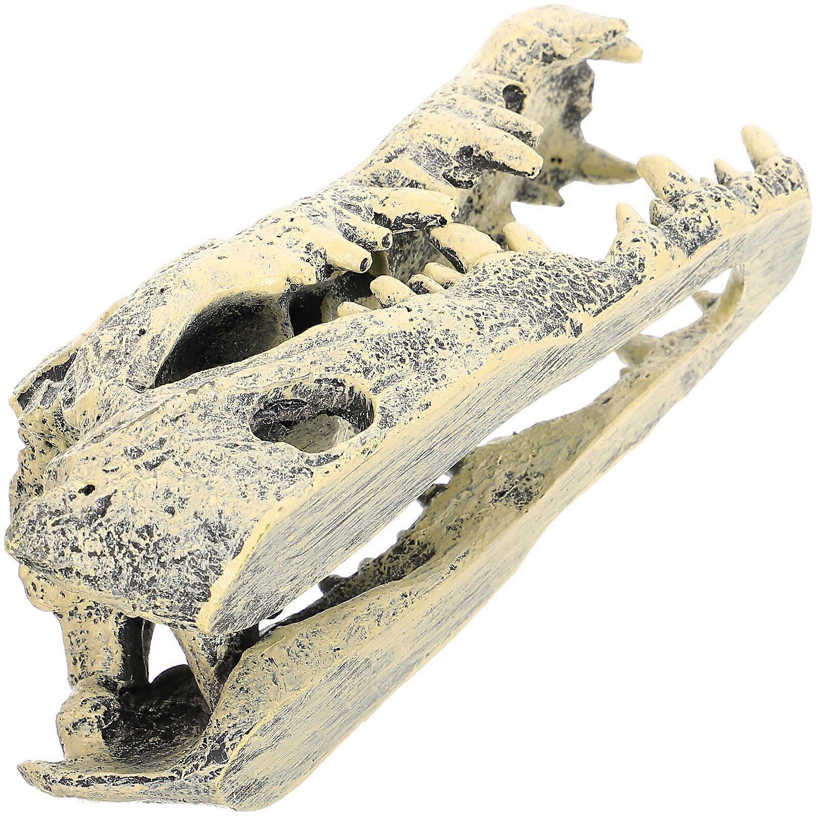 Creative Desktop Resin Dinosaur Skull Ornament for Home Decor – Unique Figurine for Table, Shelf, or Cabinet Display