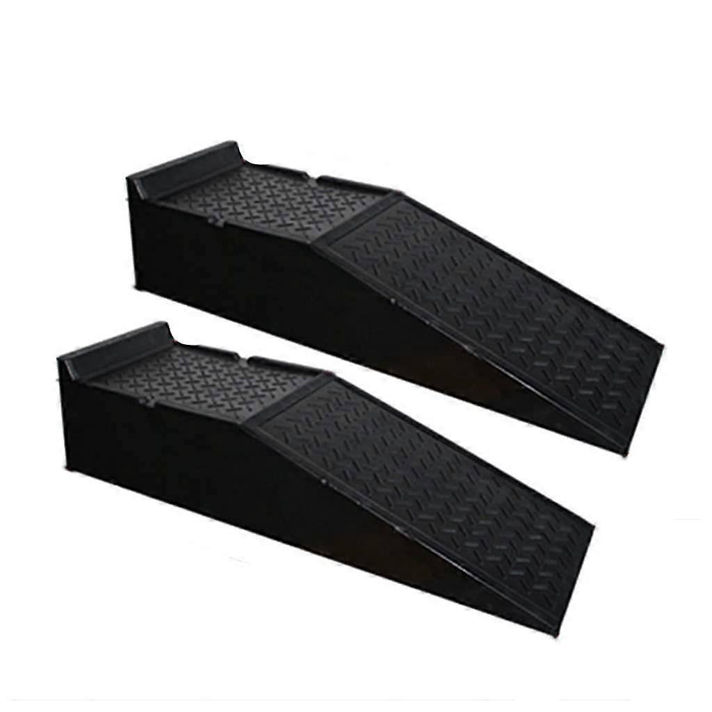 2 Pieces Flat Car Ramp Set, Heavy Duty Vehicle Service Ramp for Automotive Maintenance