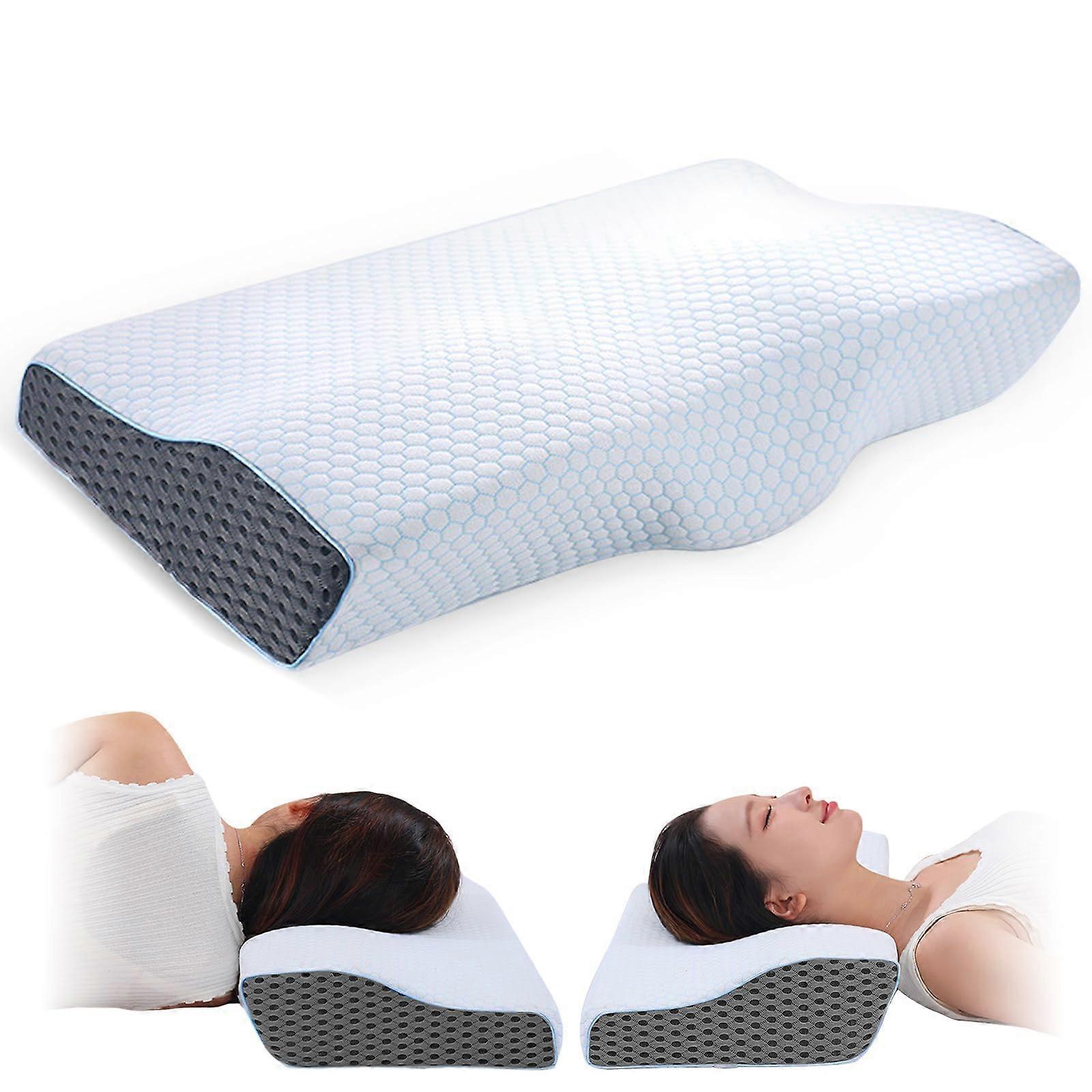 Memory Foam Pillow for Neck Support, Orthopedic Design with Removable Washable Cover, Ideal for Back and Side Sleepers