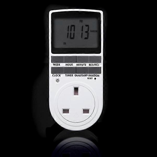 Digital Electric Timer Outlet with 18 On-Off Programs, Countdown and Random Security Mode, 24 Hour Weekly Programmable