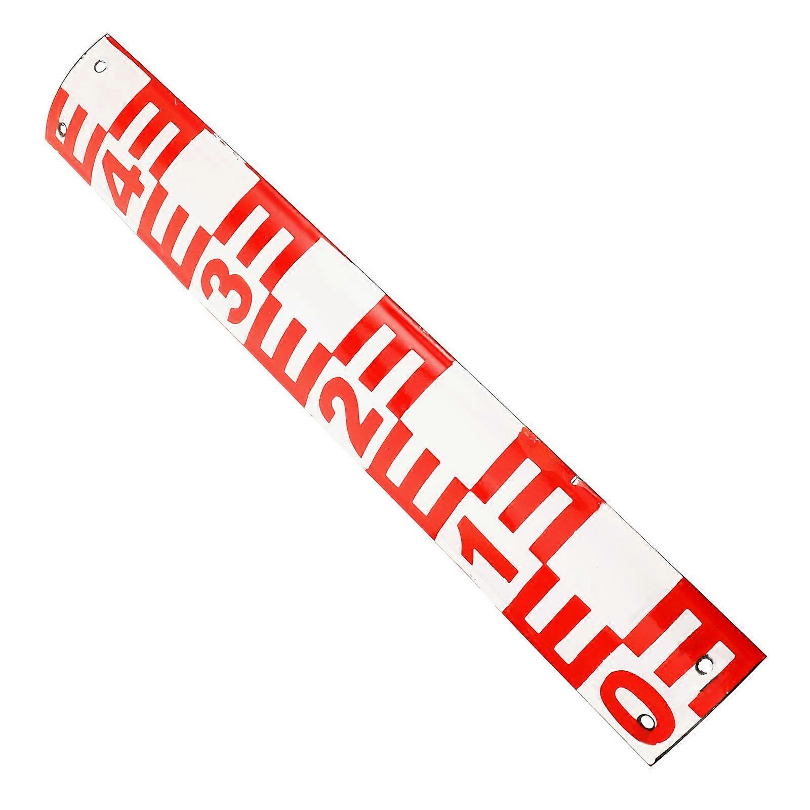 Water Level Measuring Tool with Clear Markings and Durable Enamel Material Red Color Compact and Lightweight 7.5 Inches