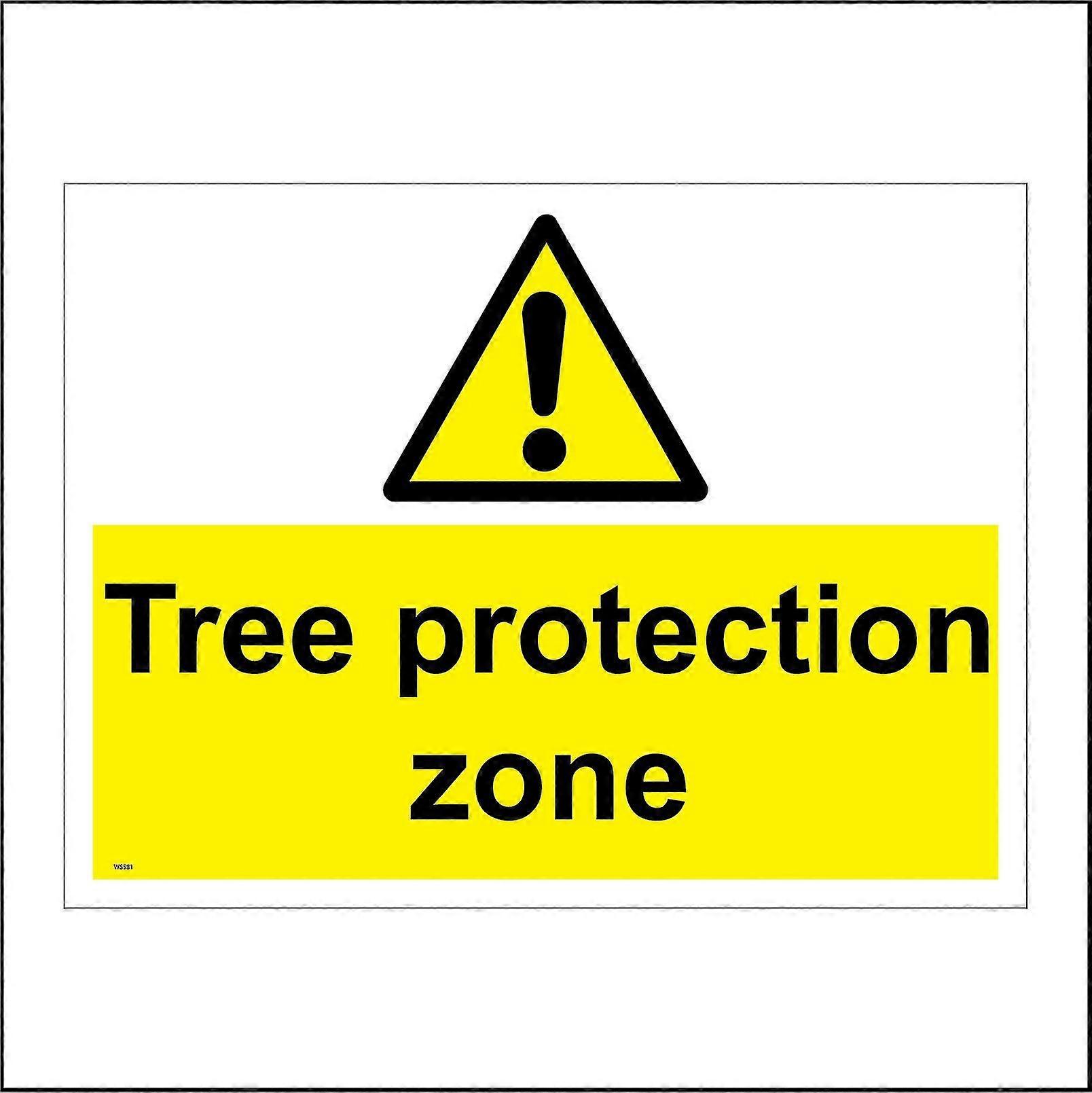 Ws581 Tree Zone Sign With Triangle Exclamation