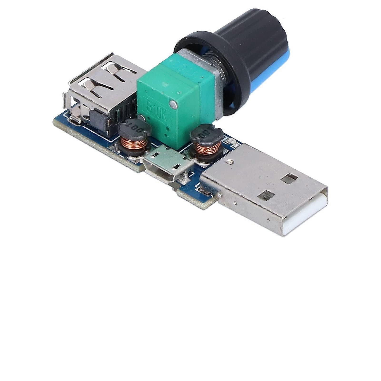 USB Fan Controller with Stepless Speed Adjustment and Switch Button