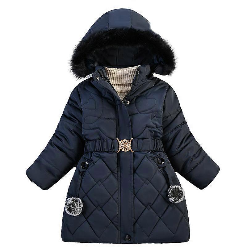 Barn Flickor Vinter vadderade jackor Huva Kappor Ytterkläder