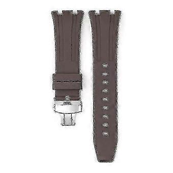 Globa Shop 26mm Ersatzarmband für Audemars Piguet Eiche 15500 Silber Braun