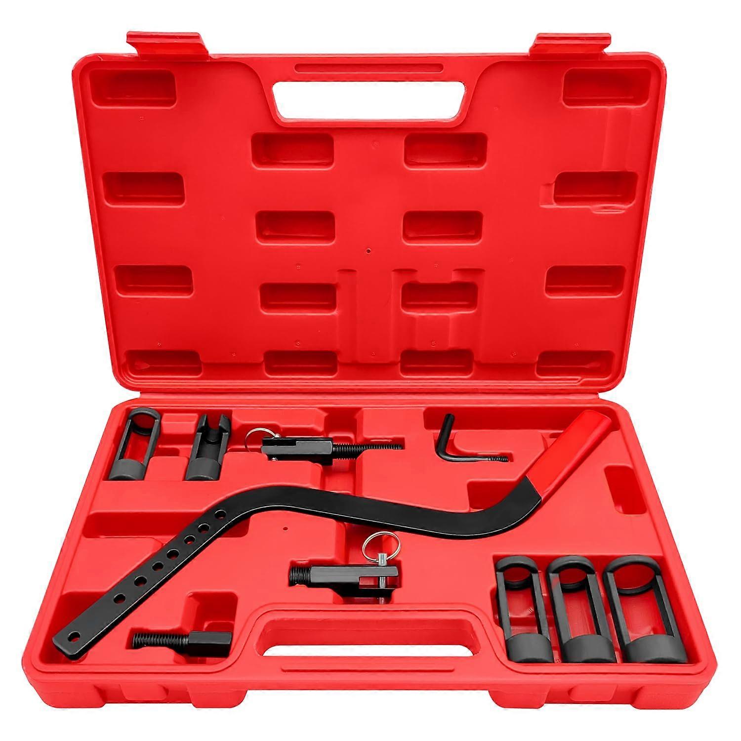 Valve Spring Compressor Tool Set for Removing and Installing Valve Springs - Heavy-Duty Valve Replacement and Tensioner Tools